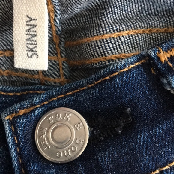 Rag & bone distressed w holes skinny jean size 26 - Picture 2 of 5